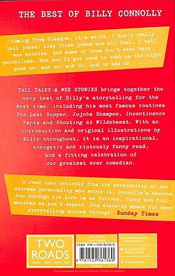 Back cover of Tall Tales and Wee Stories paperback book by Billy Connolly - Scottish life stories