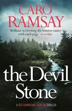 Cover of The Devil Stone paperback book by Caro Ramsay - Scottish crime fiction