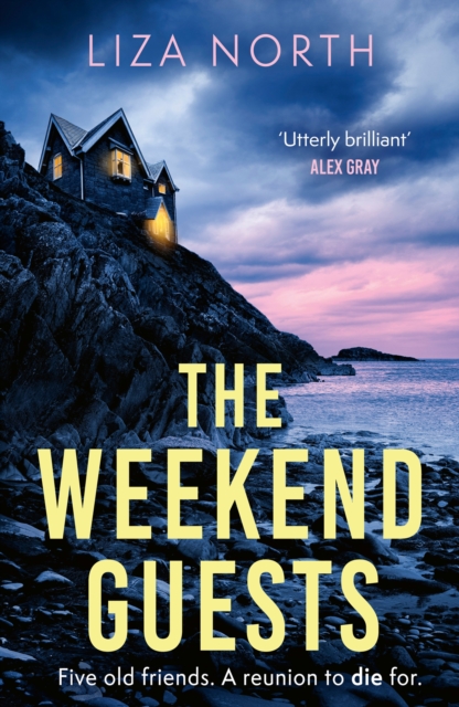 Cover of The Weekend Guests paperback book - Scottish mystery fiction