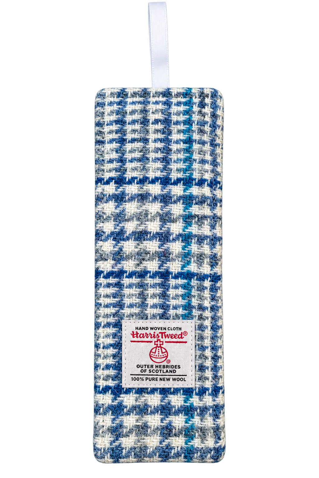 Genuine Harris Tweed & Liberty Fabric Bookmark - Blue Lines